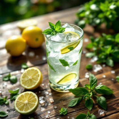 Лимонад "Лайм-базилик"