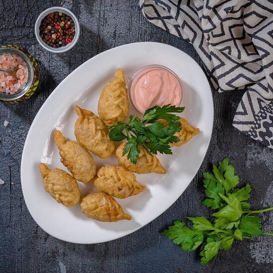 Кюрза жареная с курицей