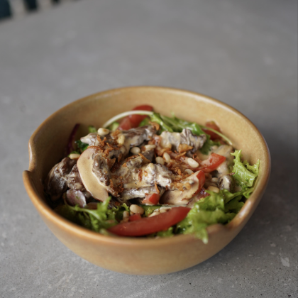 Теплый салат с говядиной