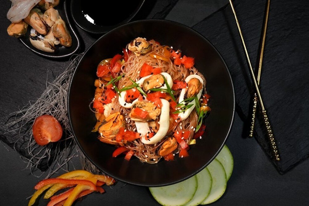 Стеклянная лапша с морепродуктами