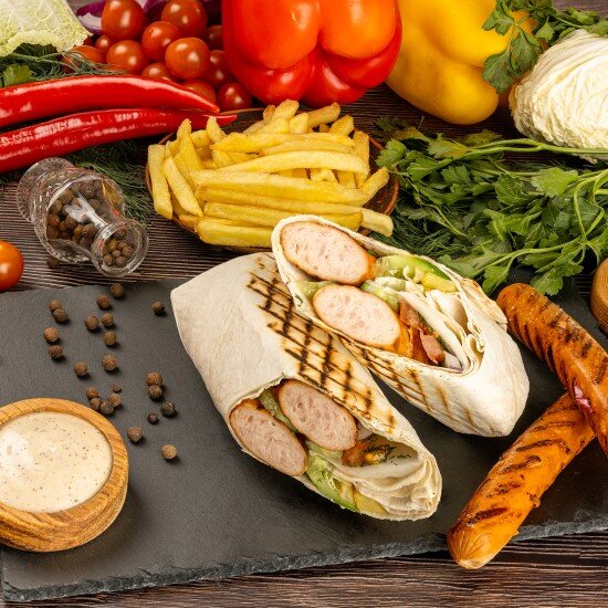 С куриной колбаской