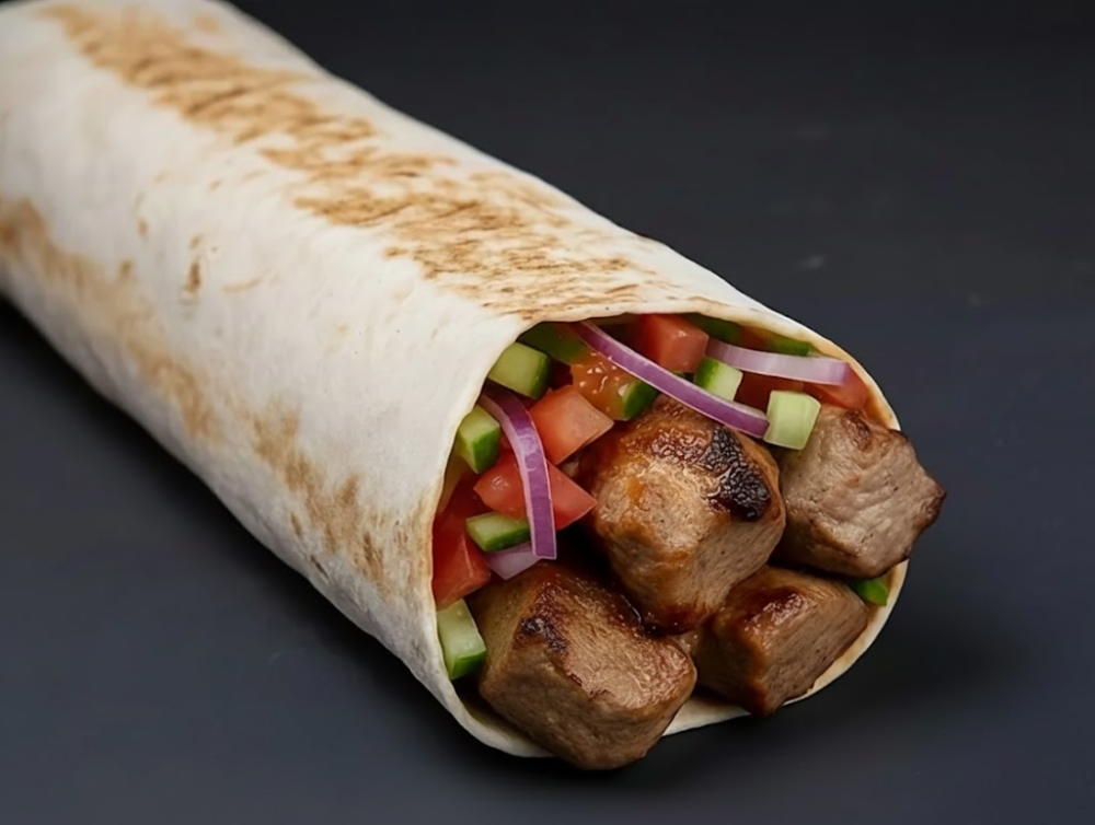 Шашлык в лаваше куриный