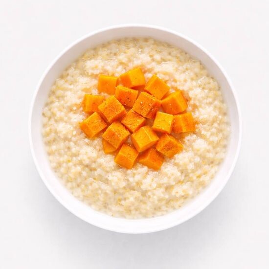 Каша пшенная на молоке с тыквой