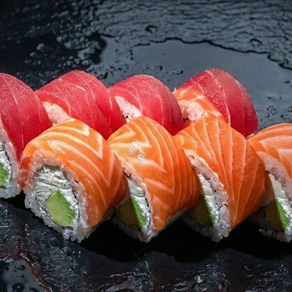 Филадельфия с тунцом и лососем