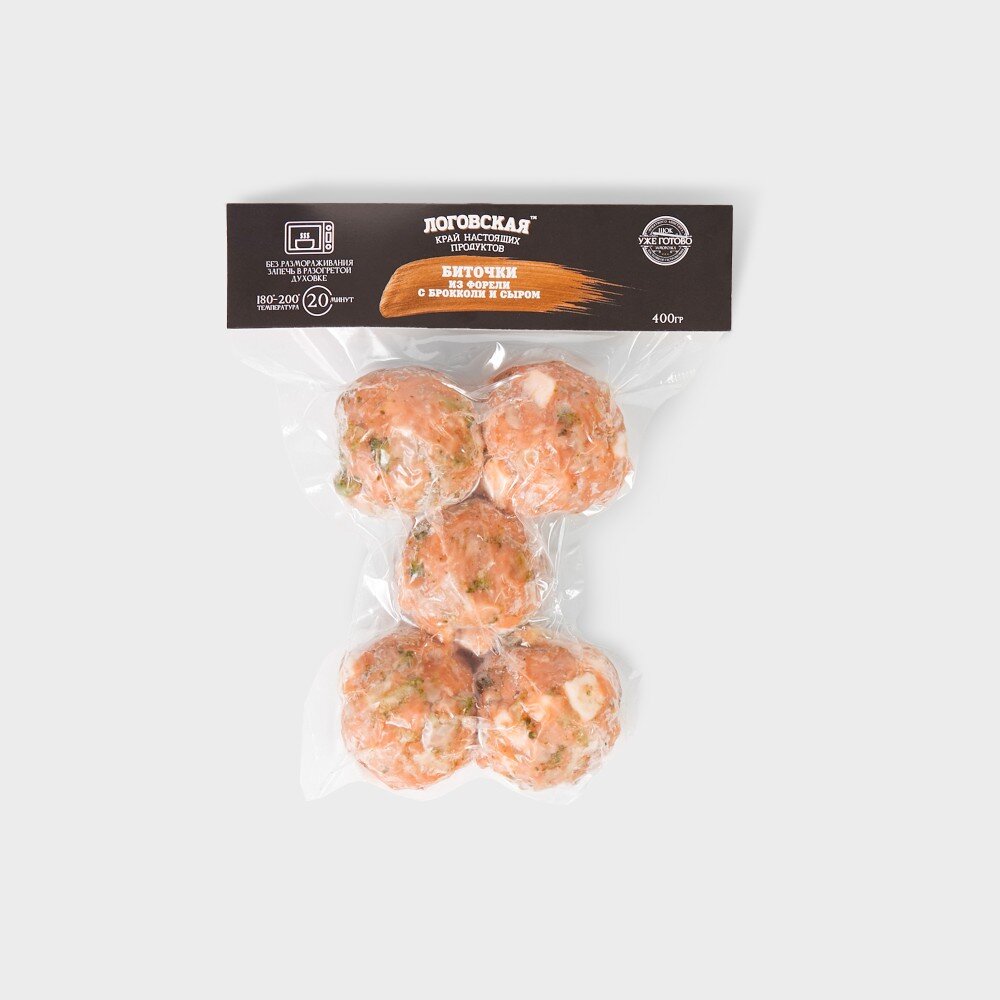 Биточки из форели с брокколи и сыром