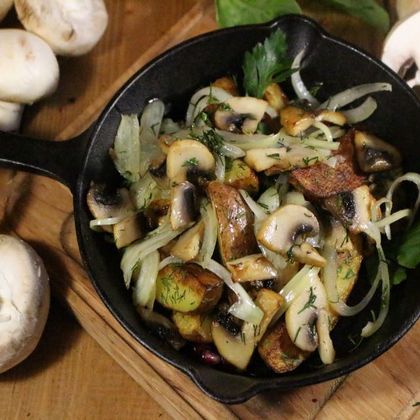 Картофель с грибами