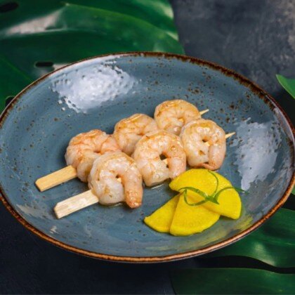 Шашлычки из креветки