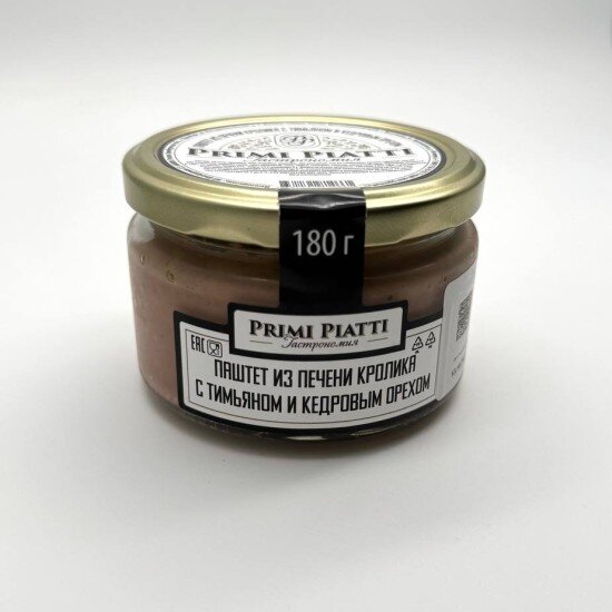 Паштет из печени Кролика с тимьяном и кедровым орехом 180гр. "Primi Piatti"