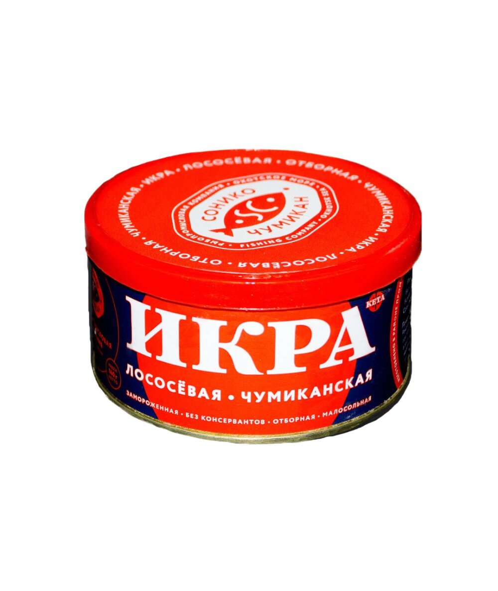Икра Кеты, 140гр, ж/б ООО "Сонико-Чумикан" отборная соленая