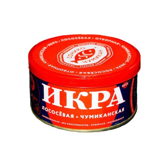 Икра Кеты, 140гр, ж/б ООО "Сонико-Чумикан" отборная соленая