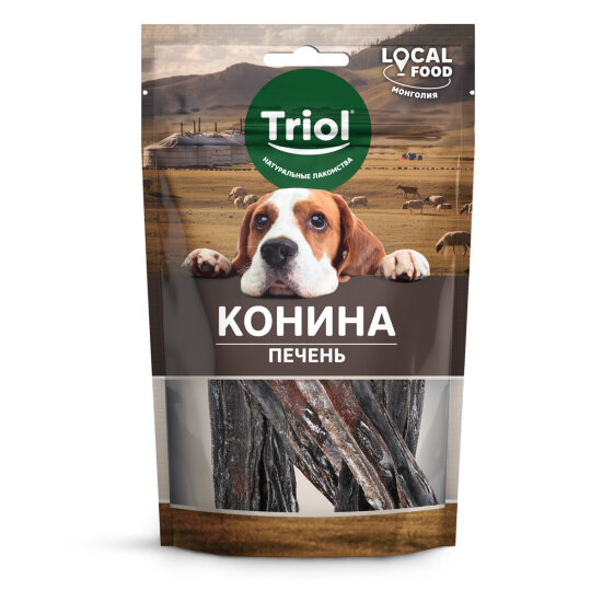 Triol Local Food лакомство для собак «Печень конская», 50 г