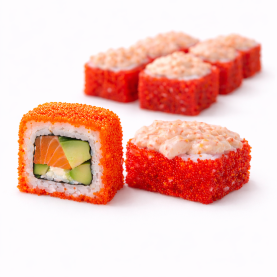 Запечённая калифорния с авокадо. Начинка на выбор