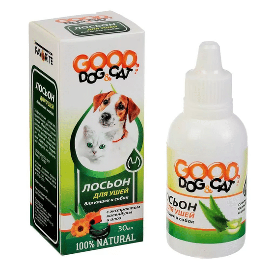 Good Dog&Cat лосьон для ушей для кошек и собак, 30 мл