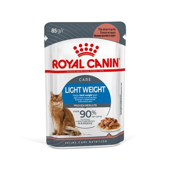 ROYAL CANIN Лайт Вейт Кэа пауч для взрослых кошек, склонных к набору веса, кусочки в соусе, 85 г