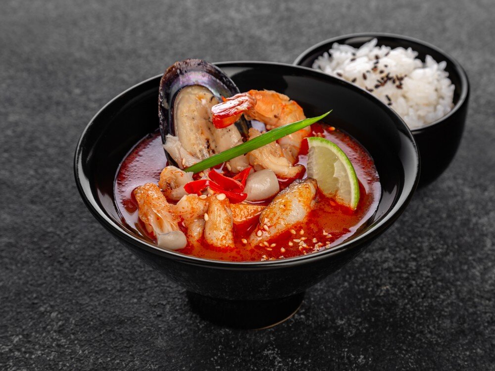 Том-ям с креветками