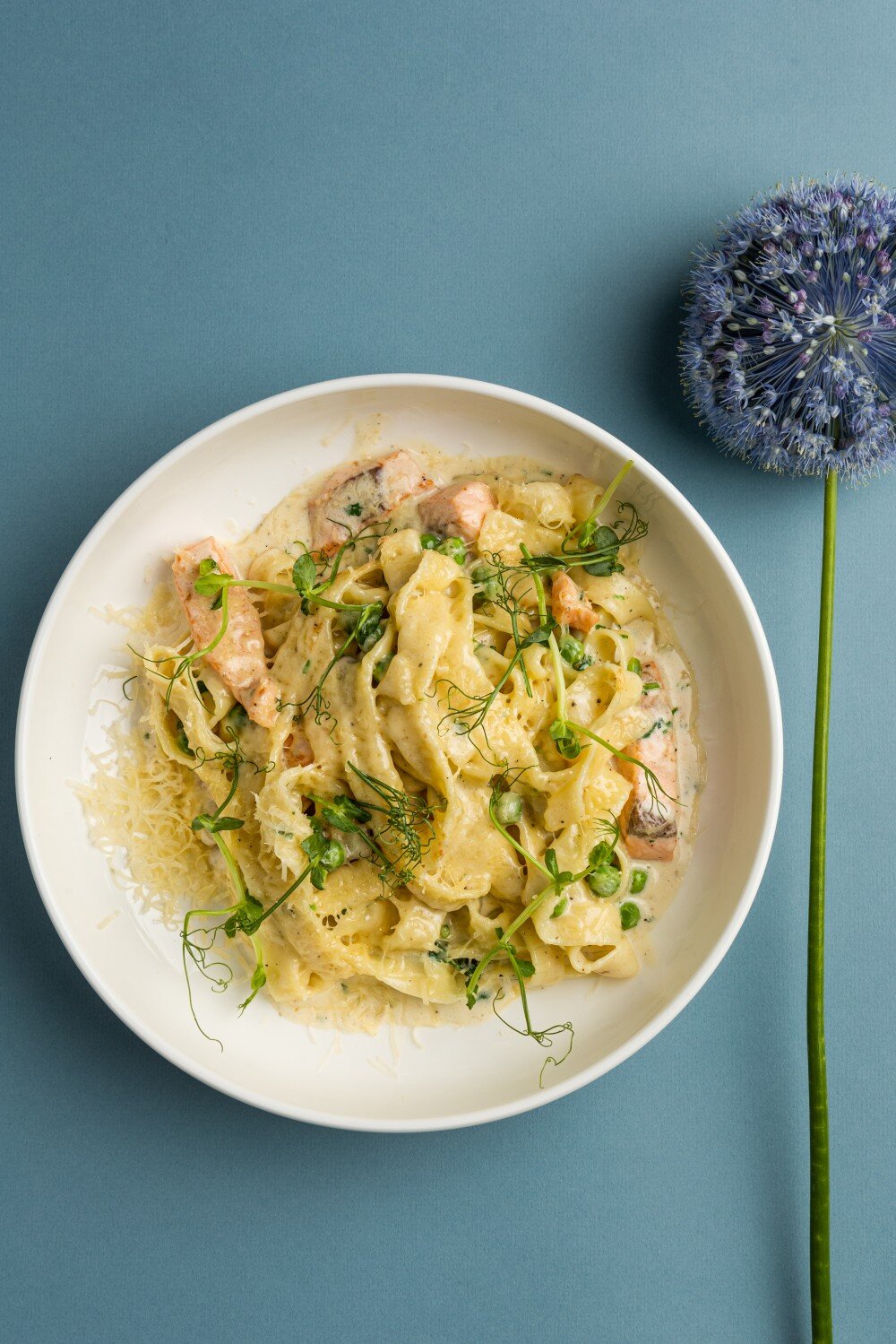 Фетучини с саянской форелью