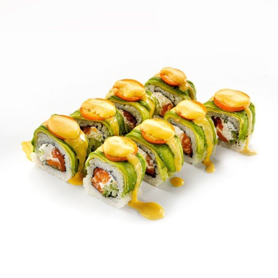 Лосось авокадо с кумкватом