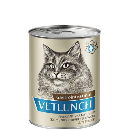 Vetlunch влажный корм для кошек «Профилактика болезней желудочно-кишечного тракта», 340 г