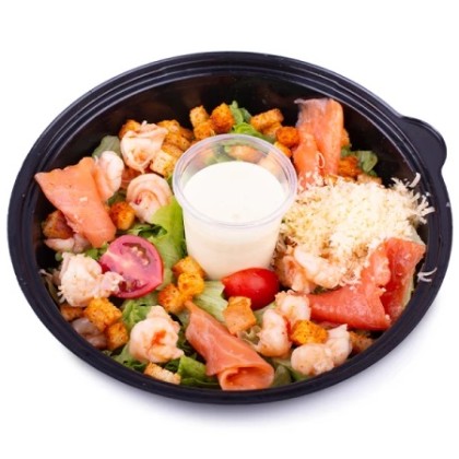 Салат "Цезарь с Лососем и Креветками"