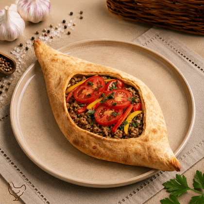 Хачапури по-аджарски с курицей
