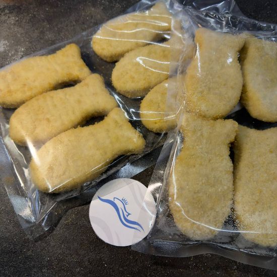 Фигурки рыбки тресковые с сыром в панировке