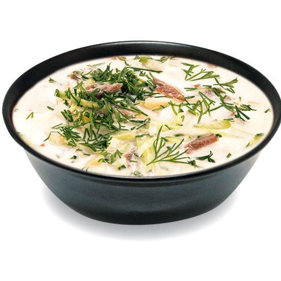 Окрошка с говядиной