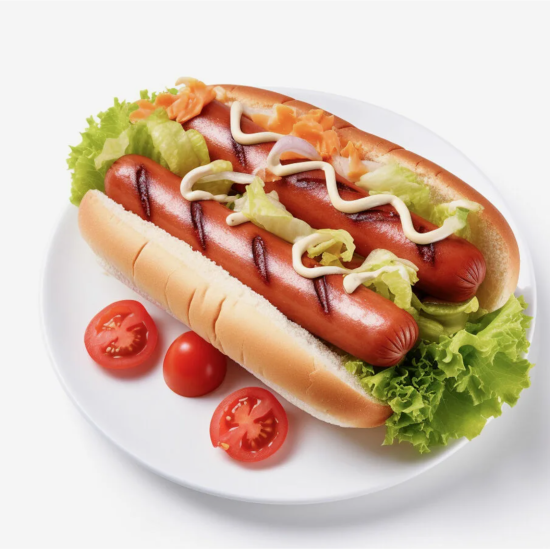 Хот-дог с двумя сосисками