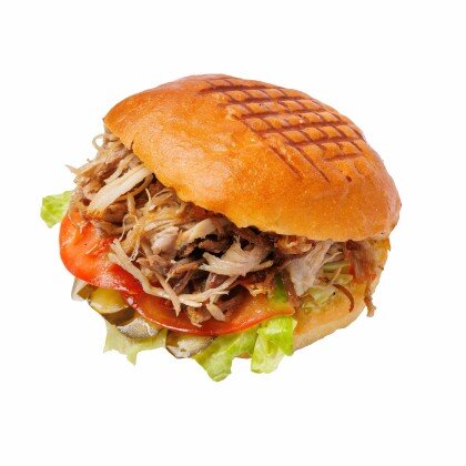 Бургер с рваной свининой