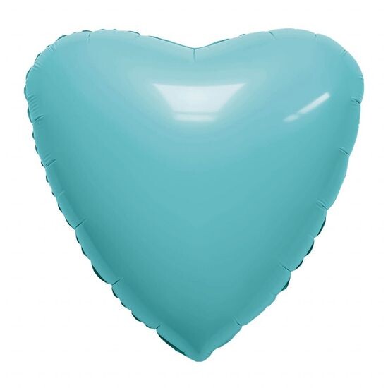45 см, Сердце, Аквамарин, Сатин