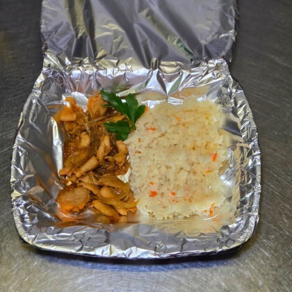 Жаркое из минтая с рисом