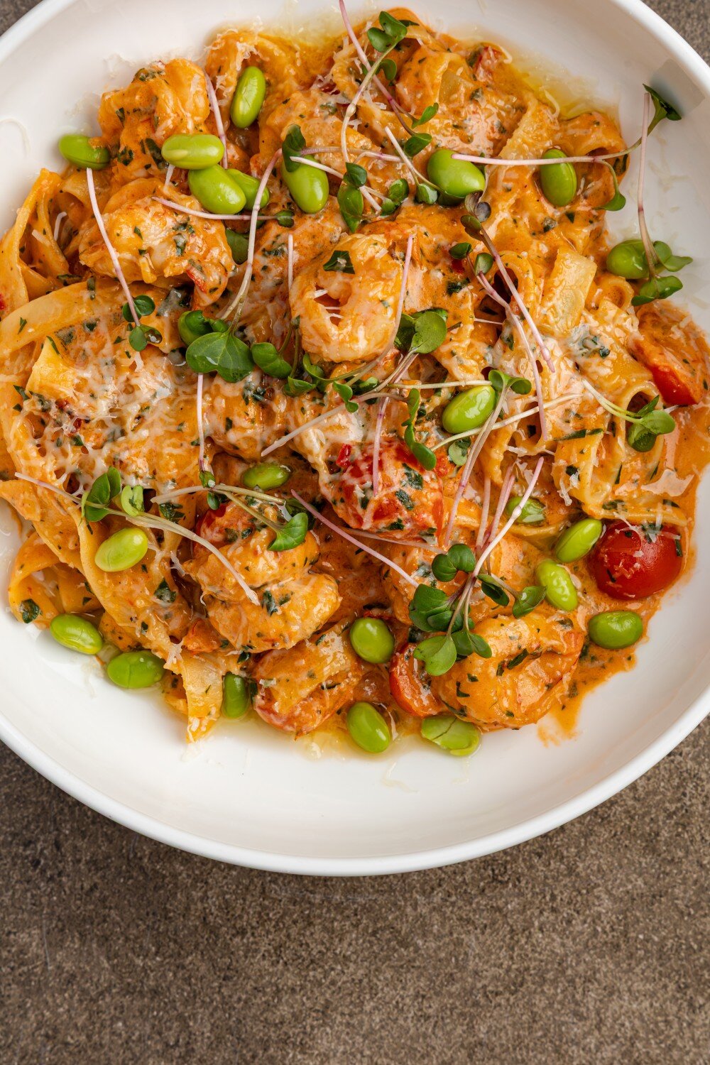 Фетучини с креветкой