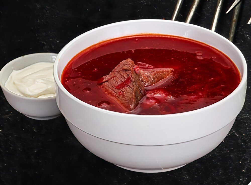 Борщ со сметаной