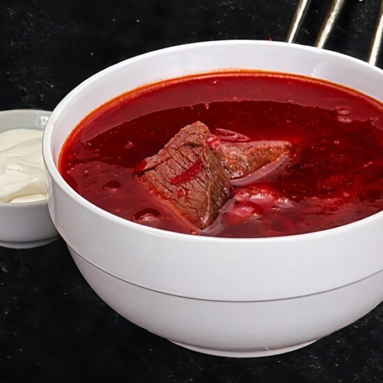 Борщ со сметаной