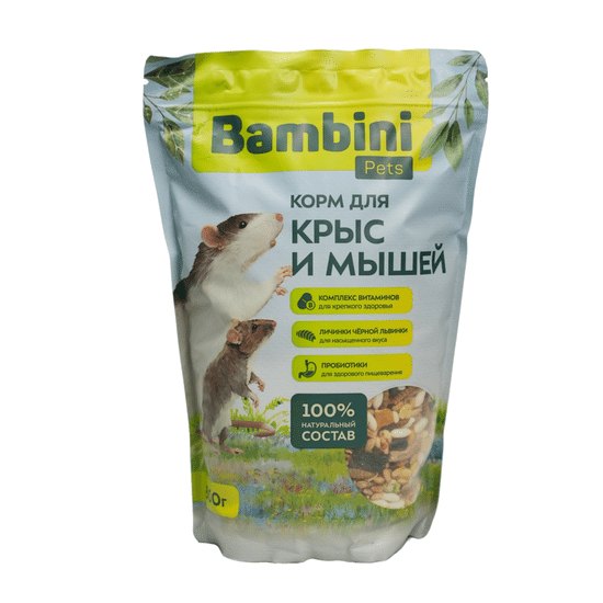 Bambini Pets корм для крыс и мышей, 800 г