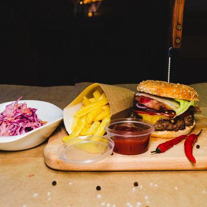 Бургер&Фри и салат