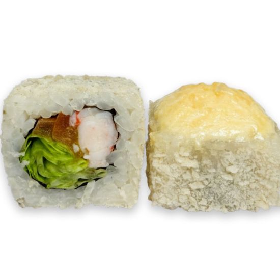 Запеченный Цезарь ролл с креветкой