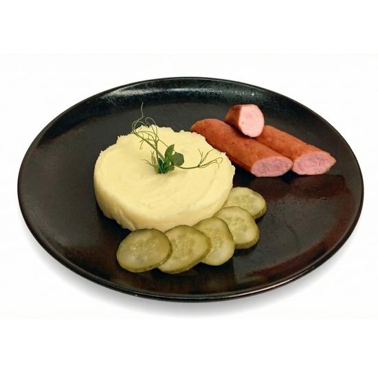Куриная колбаска с картофельным пюре