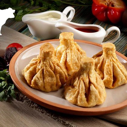 Жареные хинкали свинина/телятина 3 шт