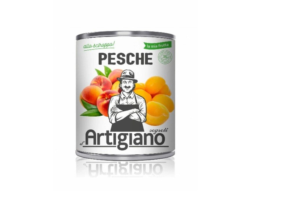 Персики Artigiano половинки в сиропе, 820 г