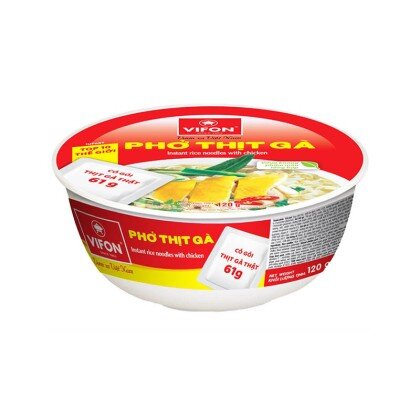 Вьетнамская рисовая лапша Фо Га с курицей в пиале