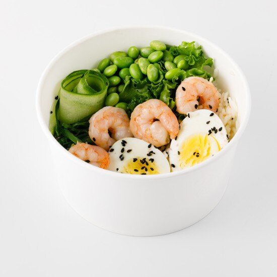 Боул с креветками и рисом