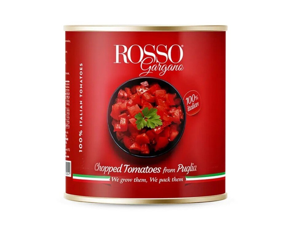 Томаты Rosso Gargano Cubetti нарезанные кубиками в собственном соку