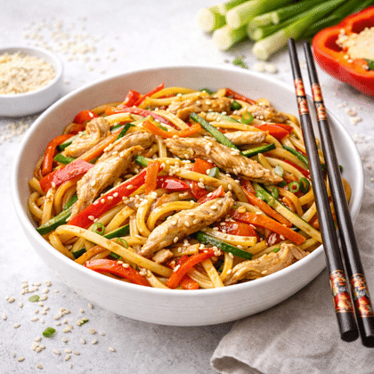 Удон с курицей