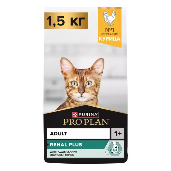 PRO PLAN Adult сухой корм для взрослых кошек, курица, 1,5 кг