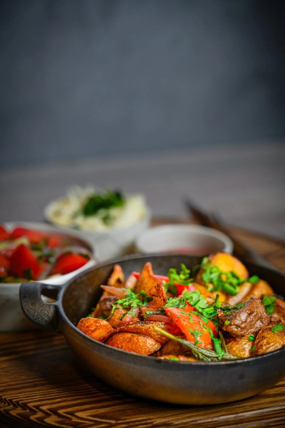 Жаркое с грибами и курицей