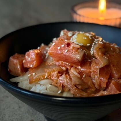 Донбури с форелью