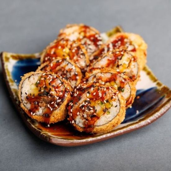 Кимпаб жаренный с курицей