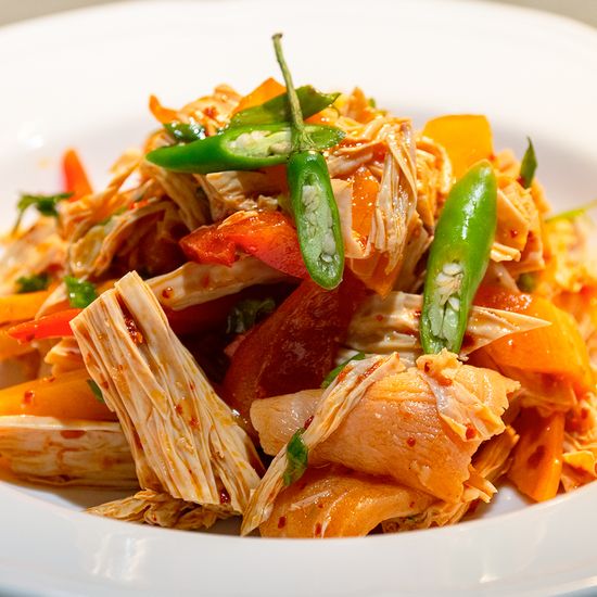 Спаржа Хе с семгой