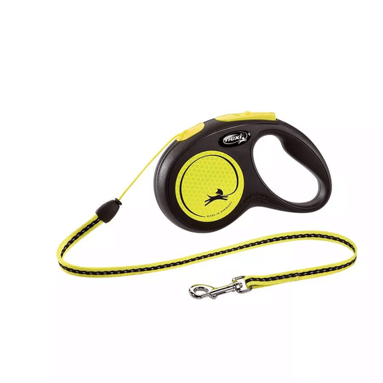 Flexi Neon поводок-рулетка для собак до 12 кг, трос 5 м, размер 1 (S)