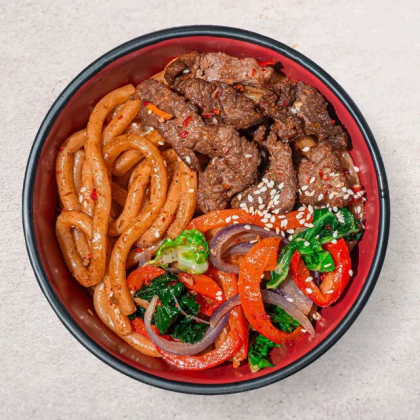 Удон с говядиной